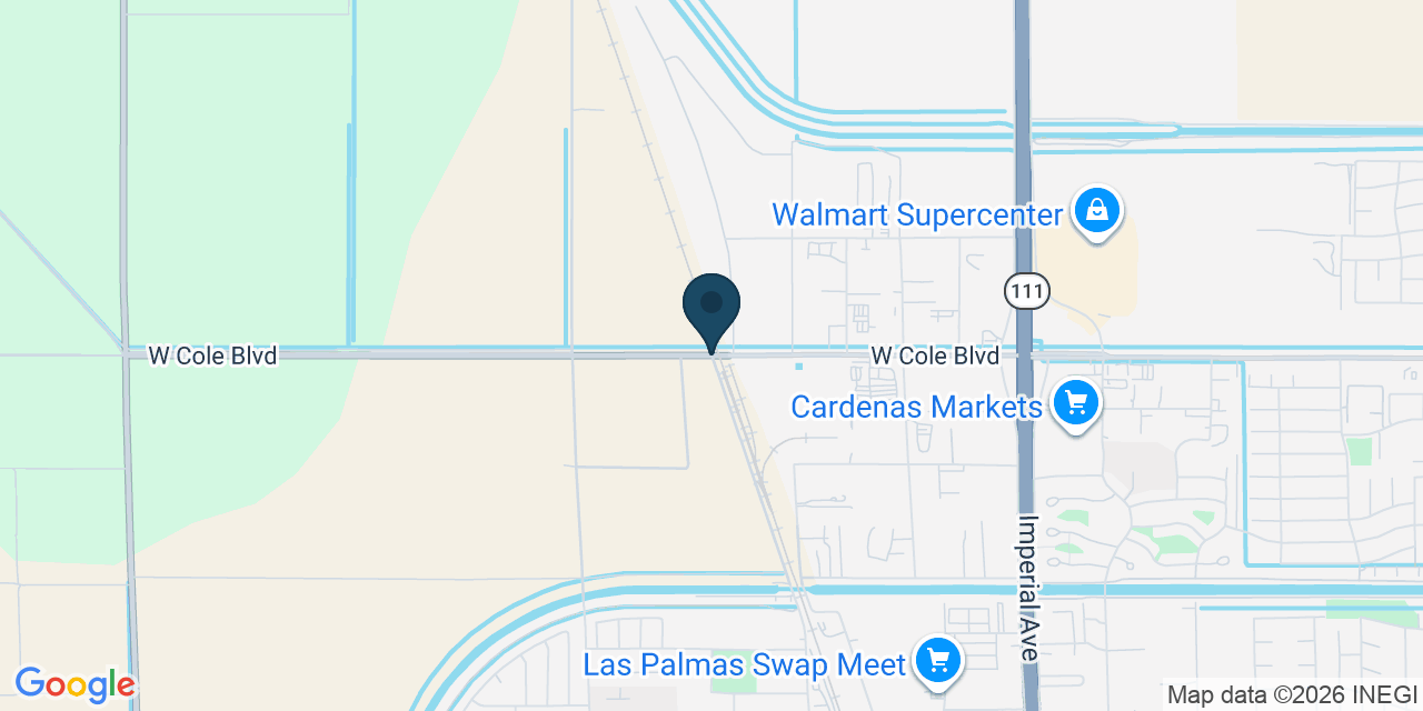 Map showing Imperial County, CA
