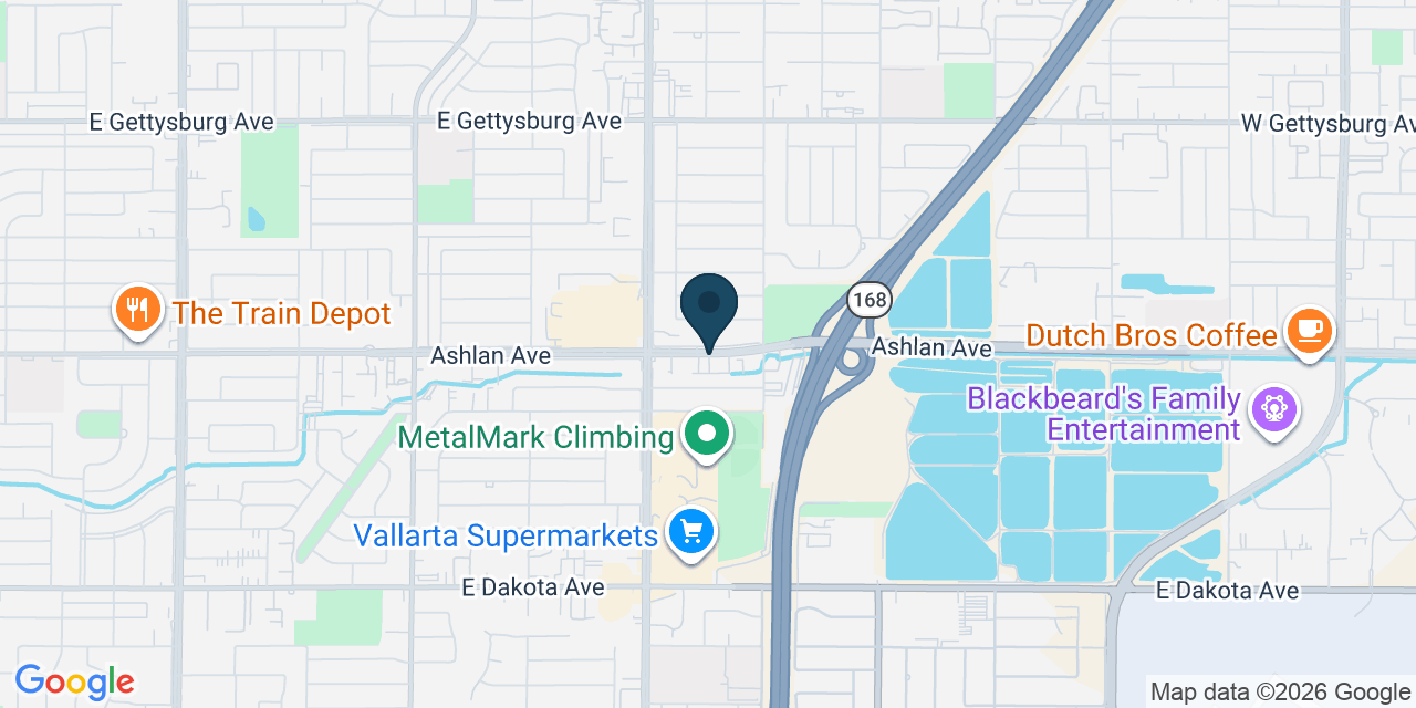 Map showing Fresno County, CA
