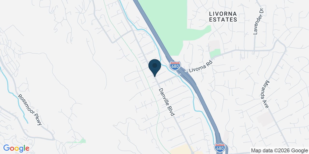 Map showing Alamo, Contra Costa County, CA