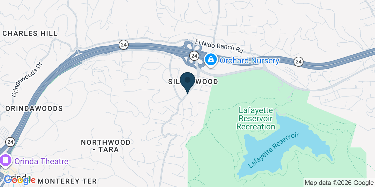 Map showing Lafayette, Contra Costa County, CA