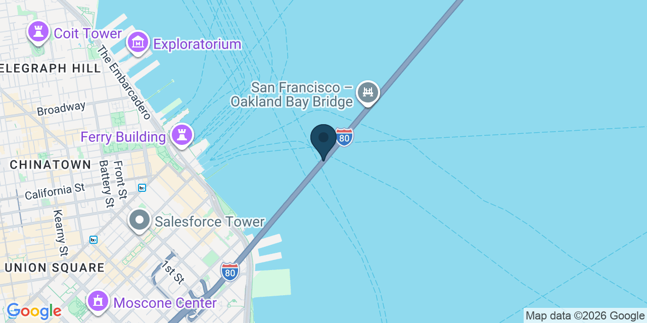 Map showing San Francisco, San Francisco County, CA