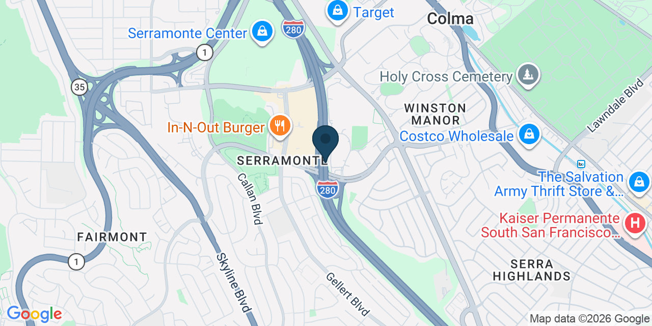 Map showing Daly City, San Mateo County, CA