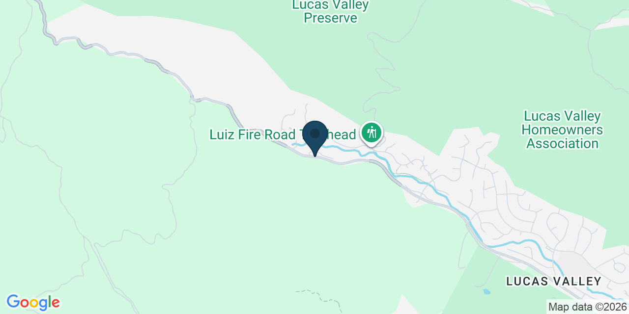 Map showing Lucas Valley-Marinwood, Marin County, CA