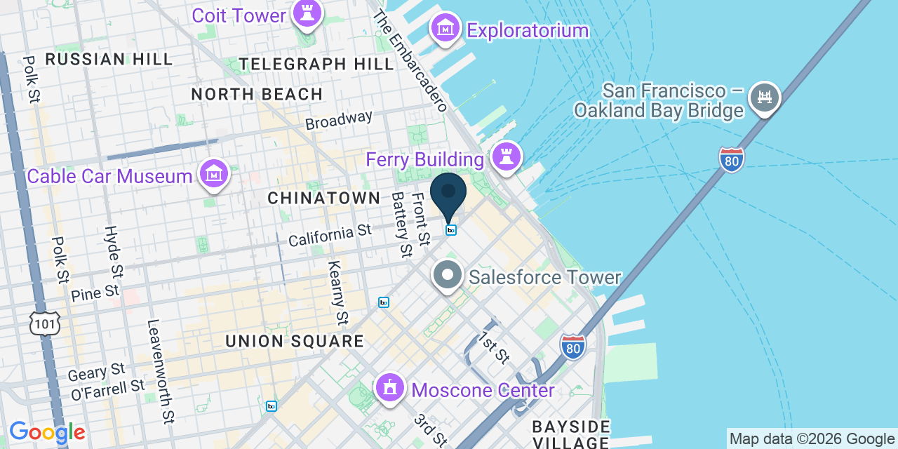 Map showing San Francisco, San Francisco County, CA
