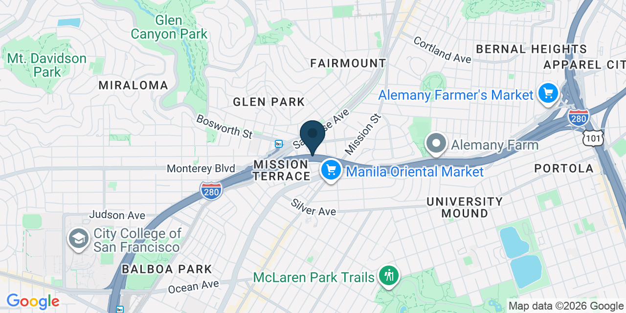 Map showing San Francisco, San Francisco County, CA