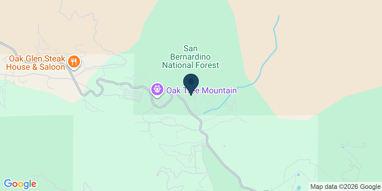 Map showing Oak Glen, San Bernardino County, CA