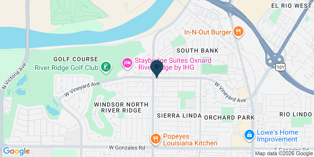 Map showing Oxnard, Ventura County, CA
