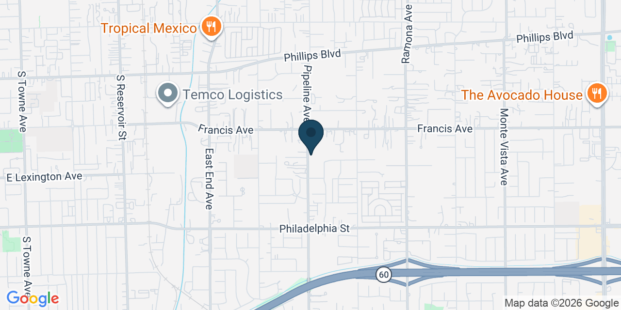 Map showing Chino, San Bernardino County, CA