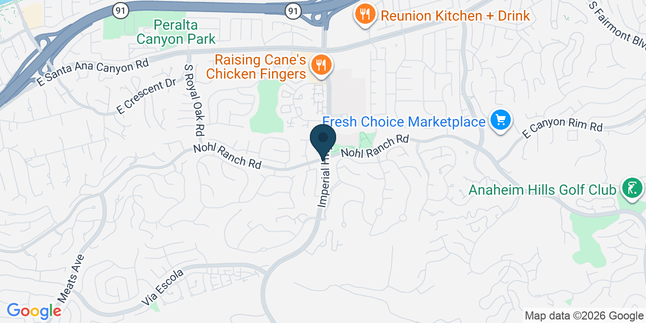 Map showing Anaheim, Orange County, CA