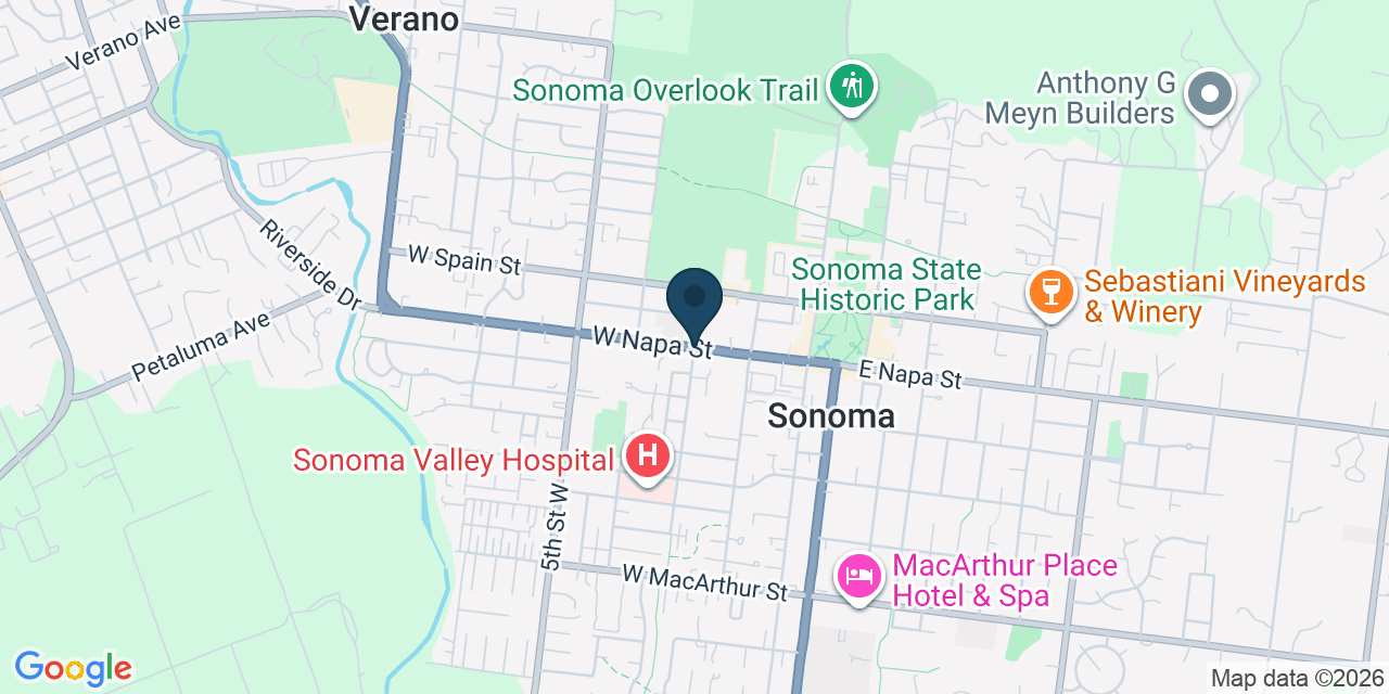 Map showing Sonoma, Sonoma County, CA