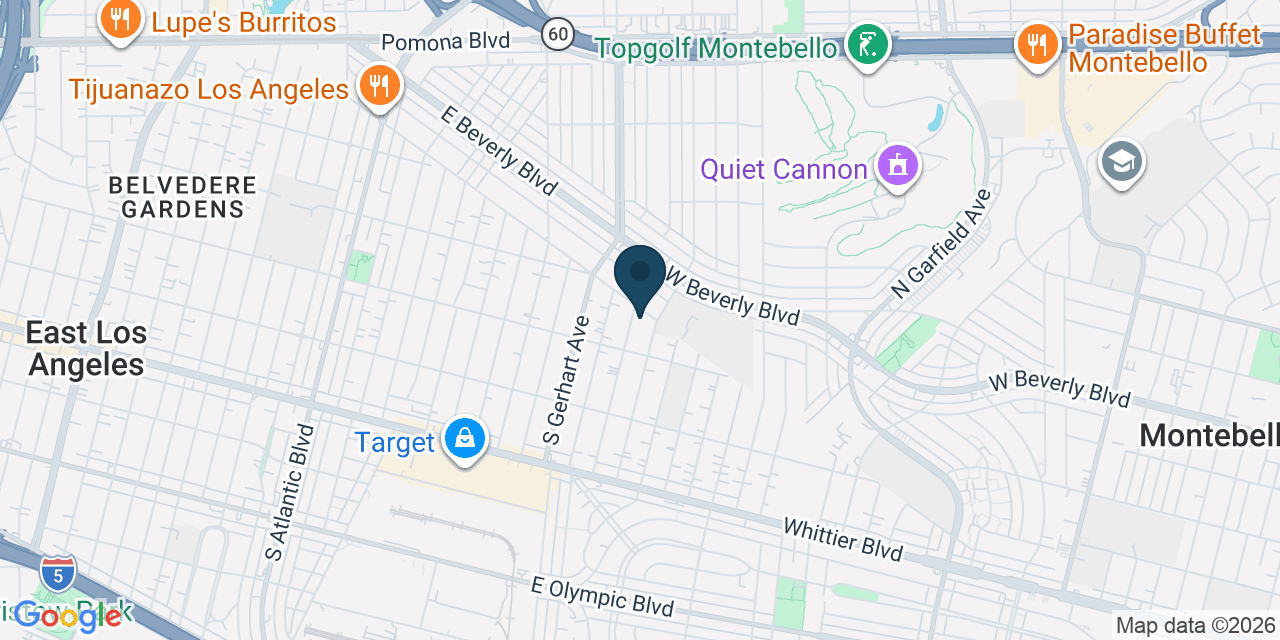 Map showing Los Angeles, Los Angeles County, CA
