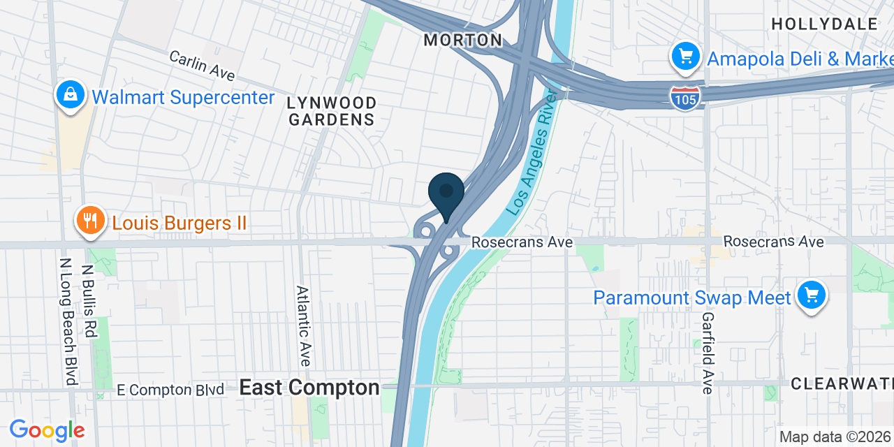 Map showing Los Angeles County, CA