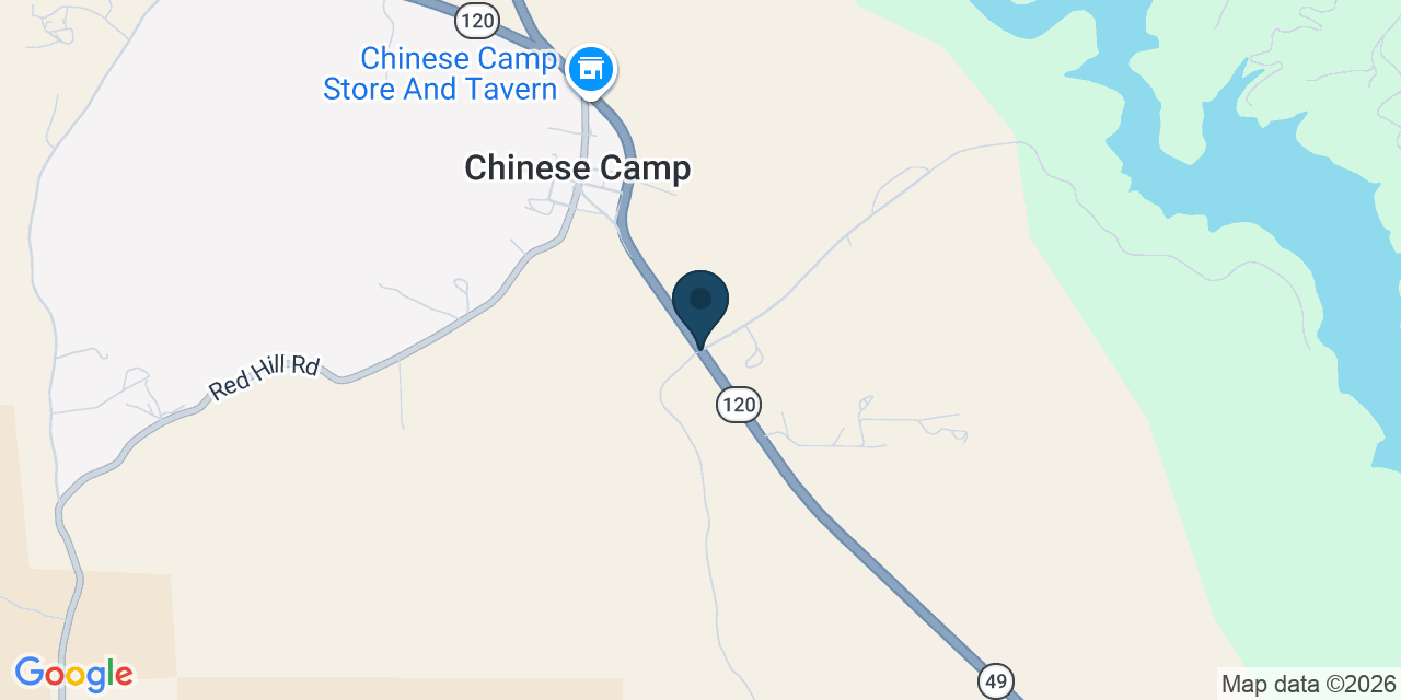 Map showing Tuolumne County, CA