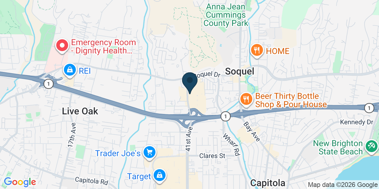 Map showing Soquel, Santa Cruz County, CA