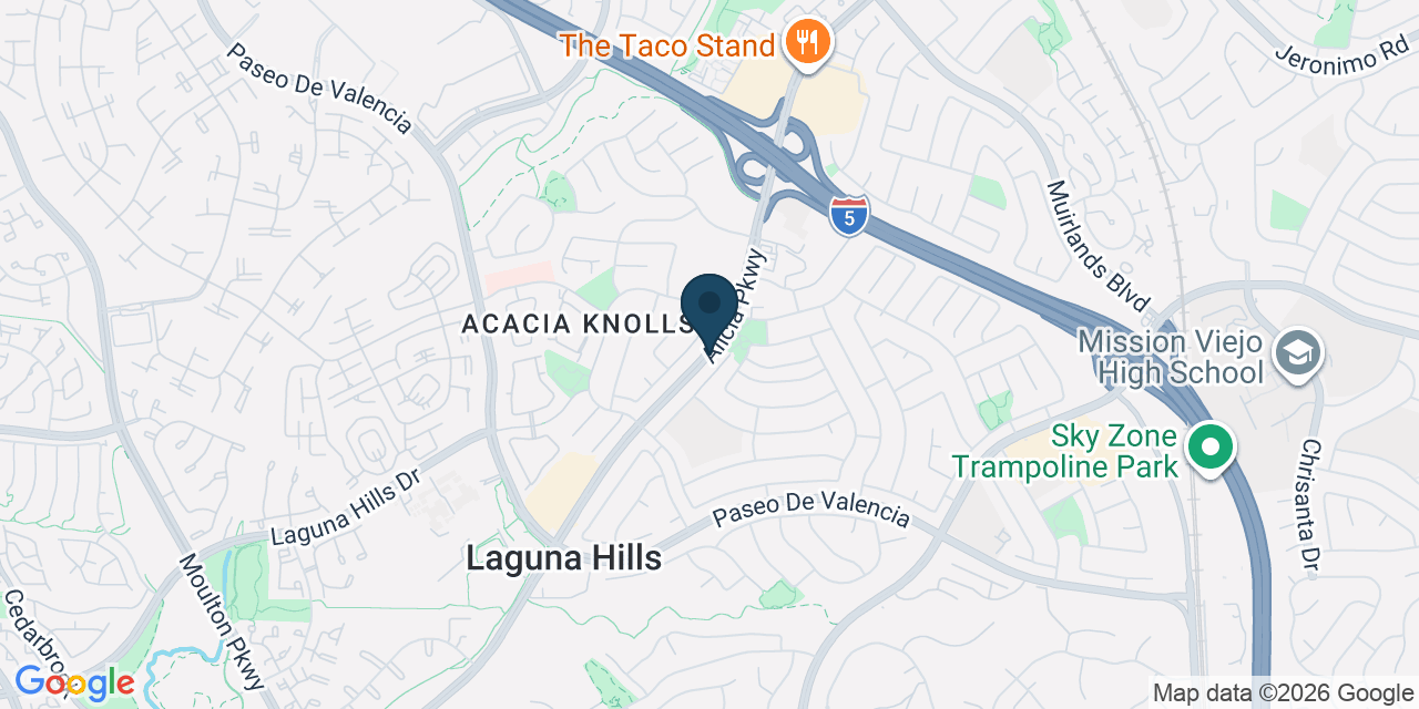 Map showing Orange County, CA