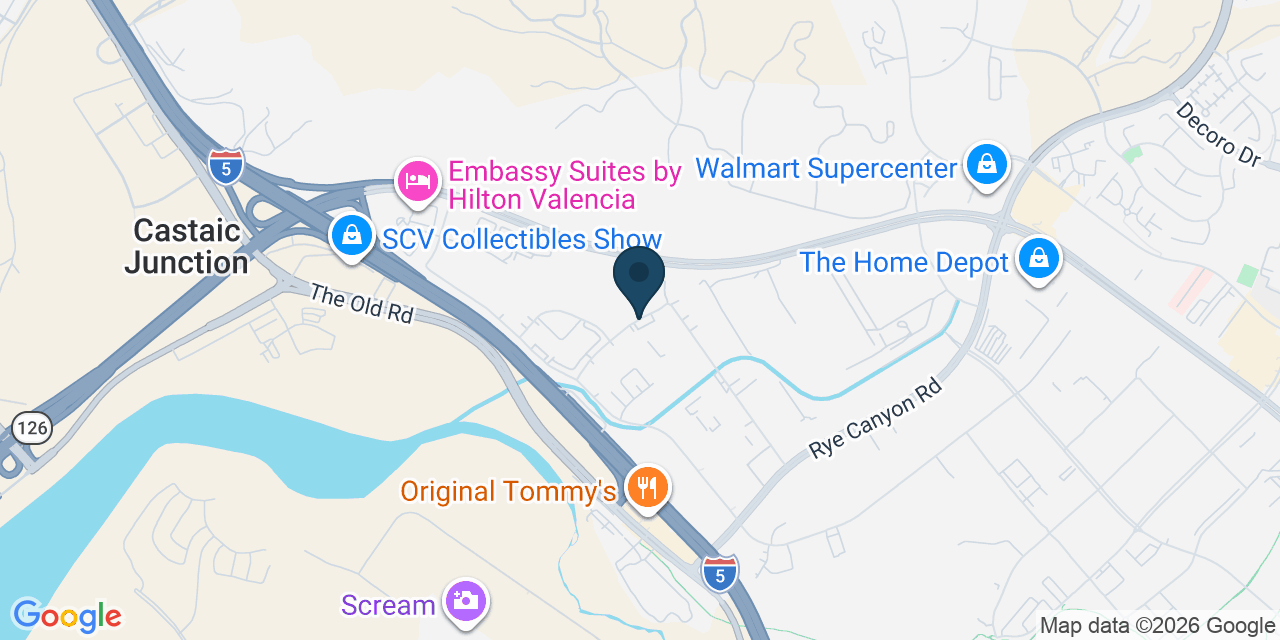 Map showing Santa Clarita, Los Angeles County, CA