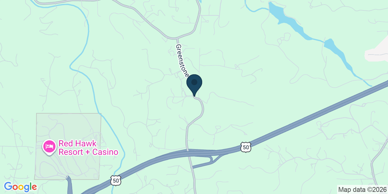 Map showing El Dorado County, CA