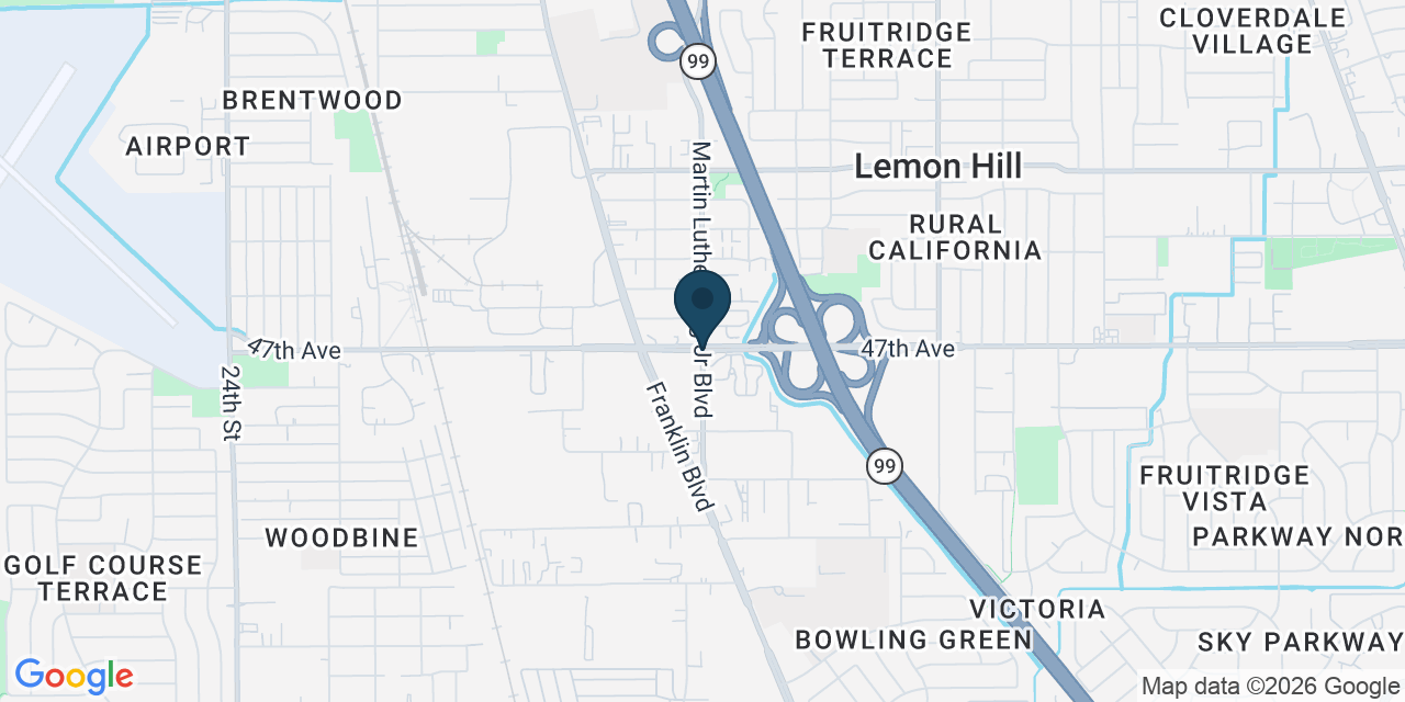 Map showing Parkway, Sacramento County, CA