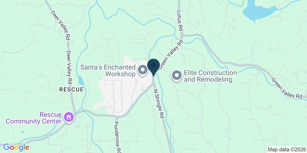 Map showing Rescue, El Dorado County, CA