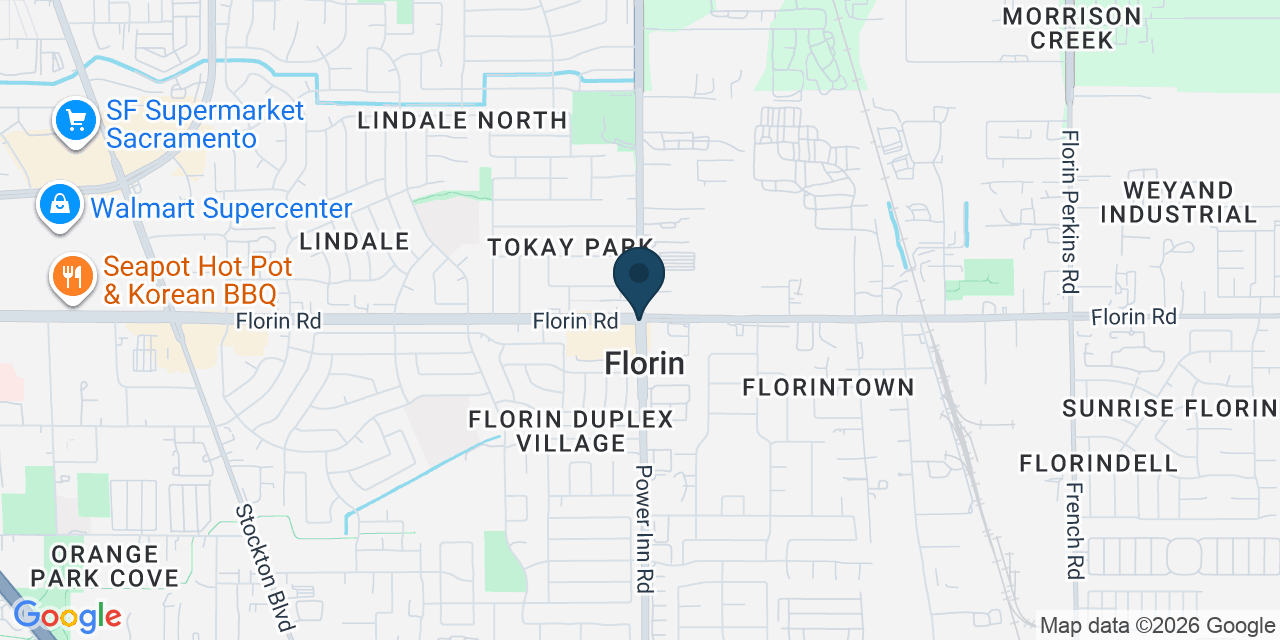 Map showing Florin, Sacramento County, CA