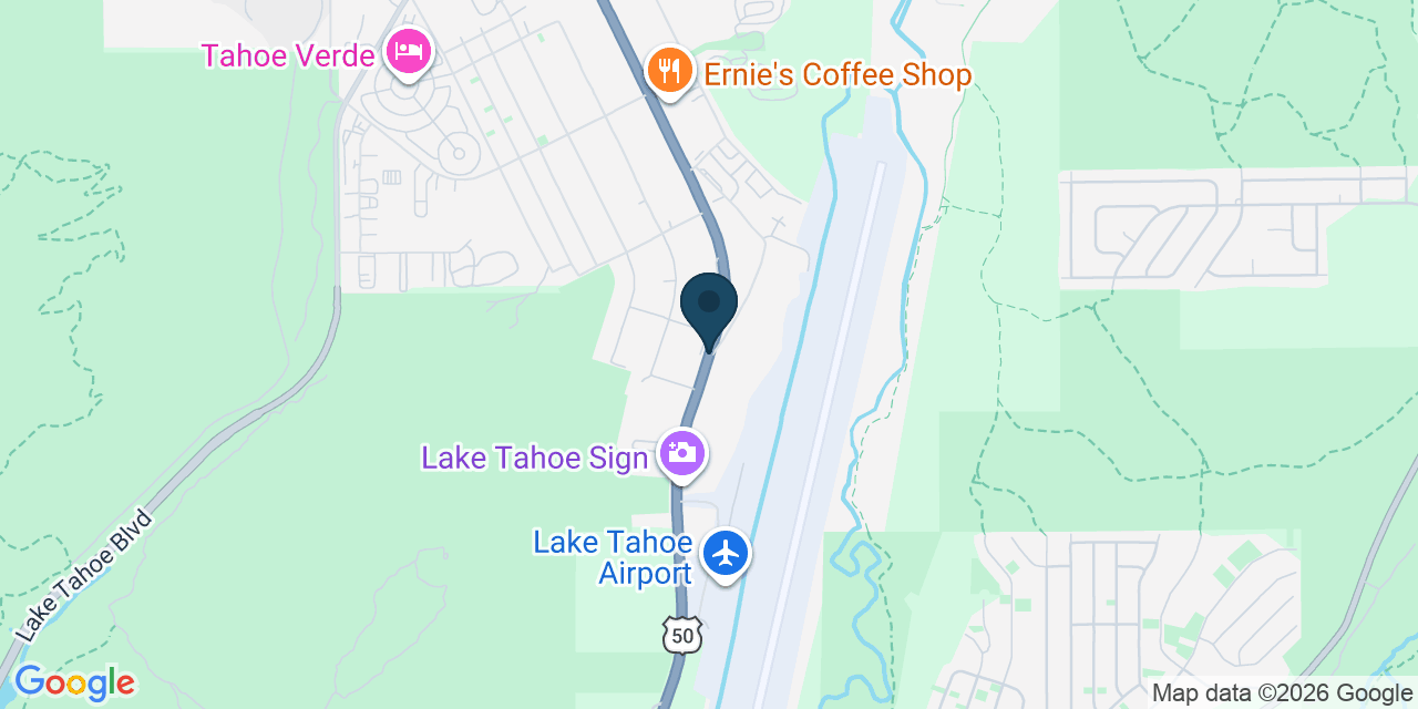 Map showing South Lake Tahoe, El Dorado County, CA