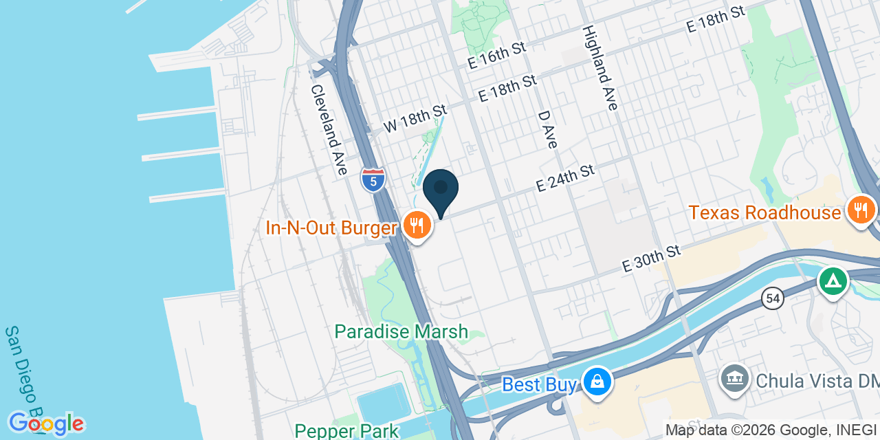 Map showing National City, San Diego County, CA