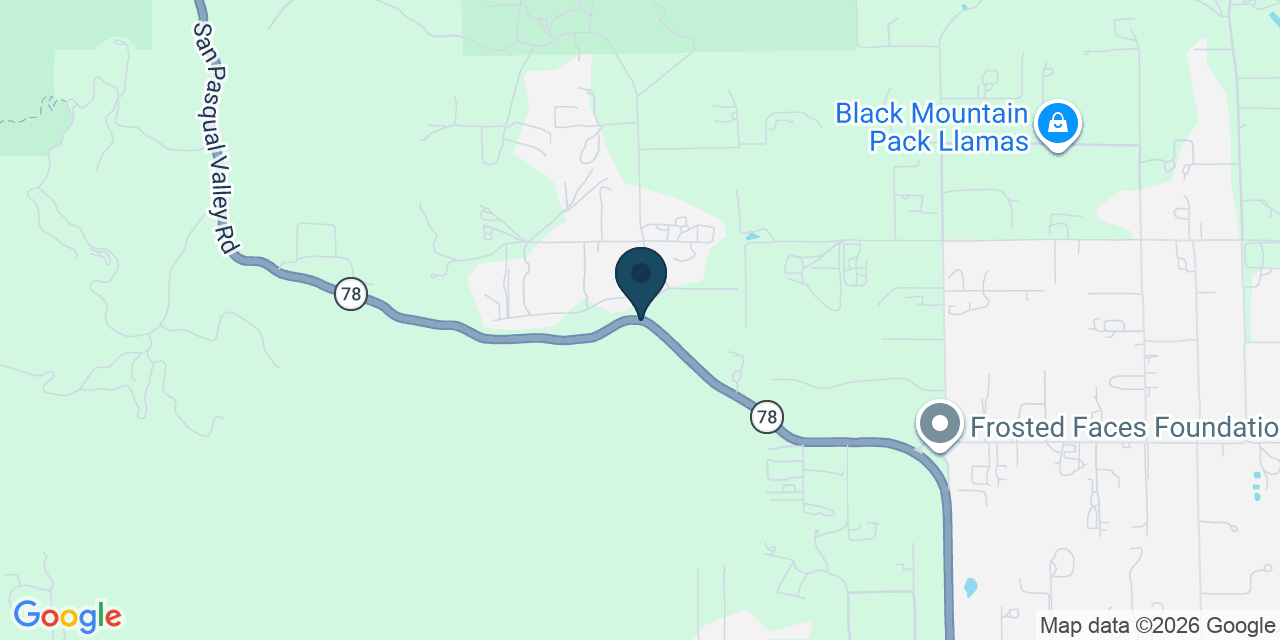 Map showing Ramona, San Diego County, CA