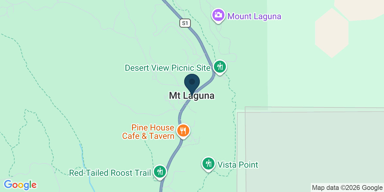 Map showing Mount Laguna, San Diego County, CA