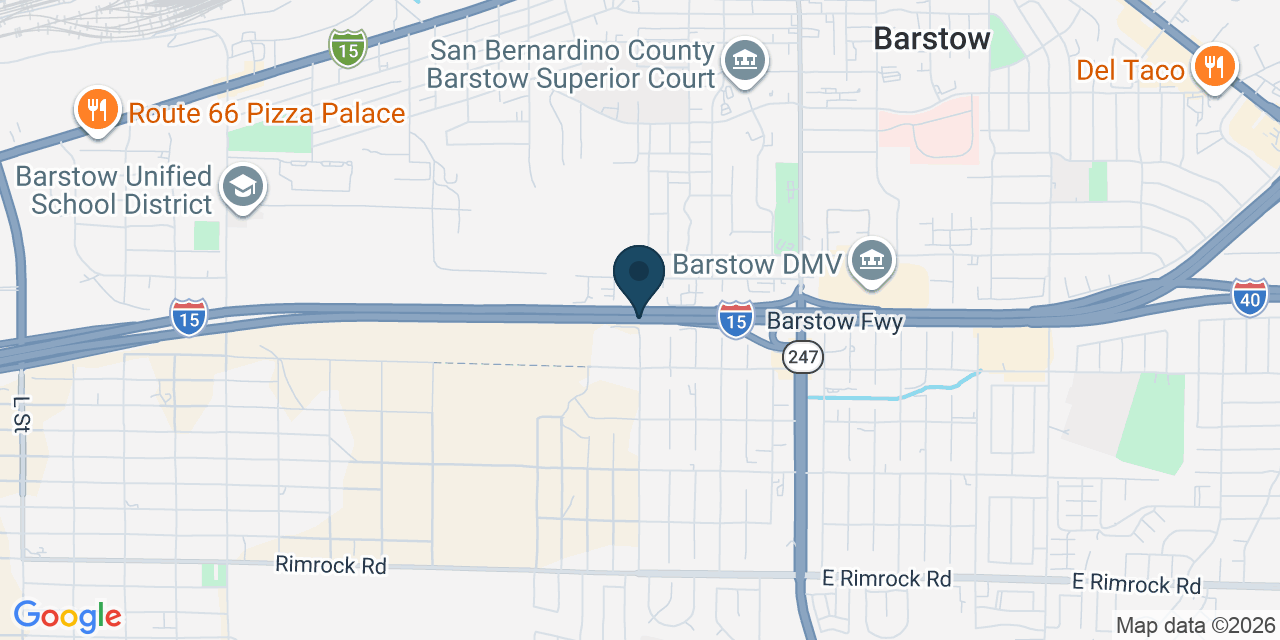 Map showing Barstow, San Bernardino County, CA