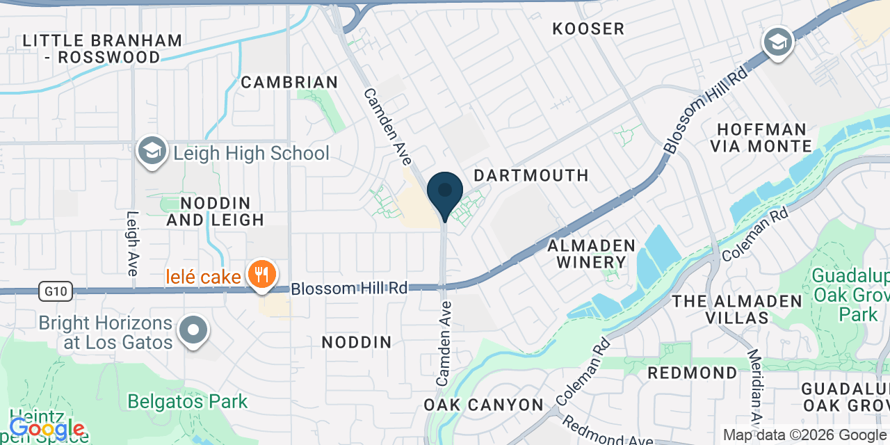 Map showing Santa Clara County, CA