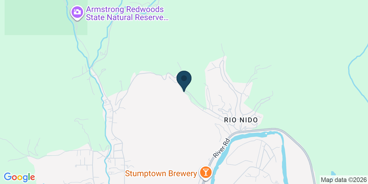 Map showing Guerneville, Sonoma County, CA