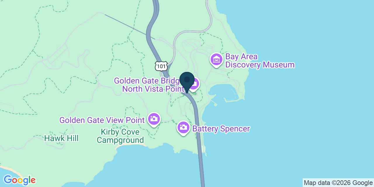 Map showing Marin County, CA