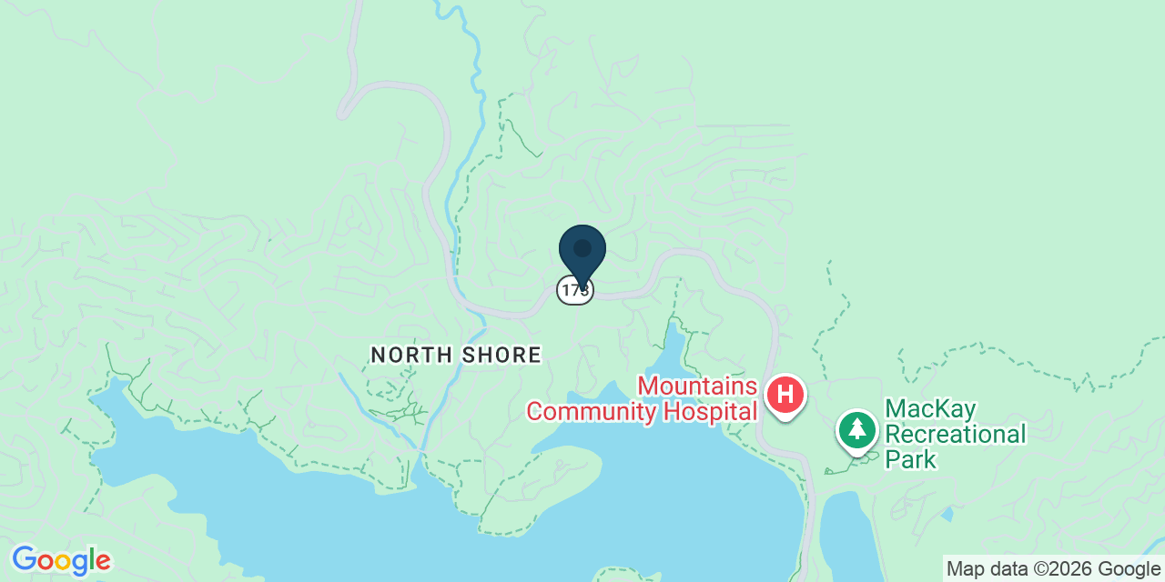 Map showing Lake Arrowhead, San Bernardino County, CA