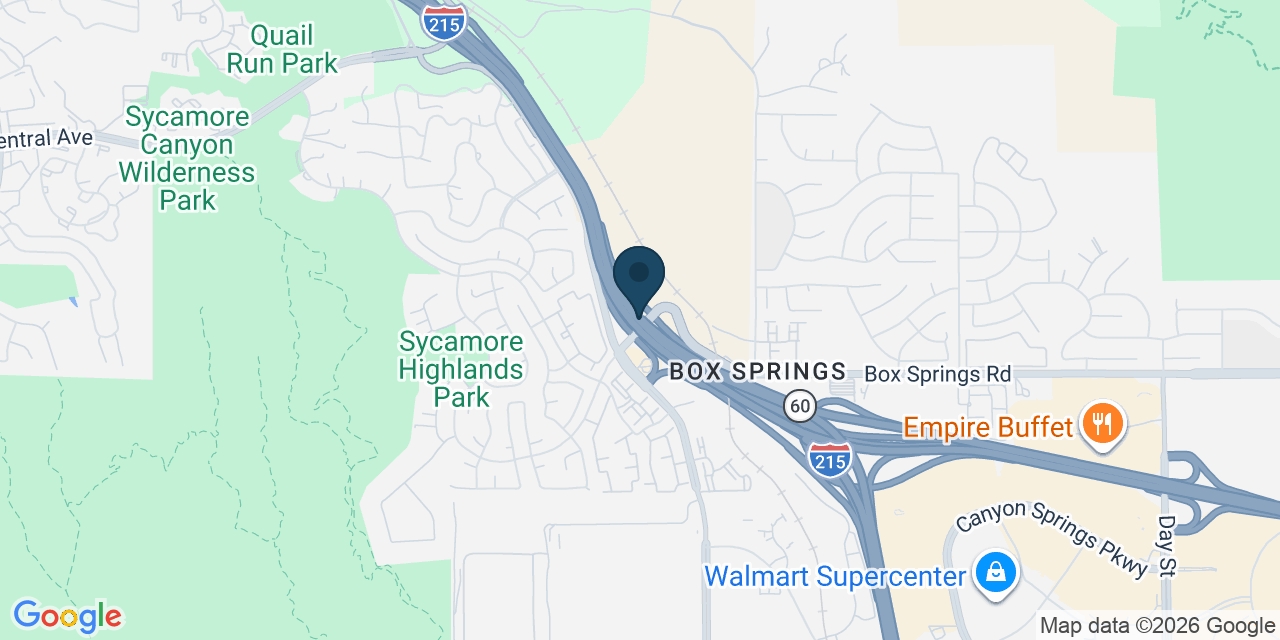 Map showing Canyon Crest, Riverside County, CA
