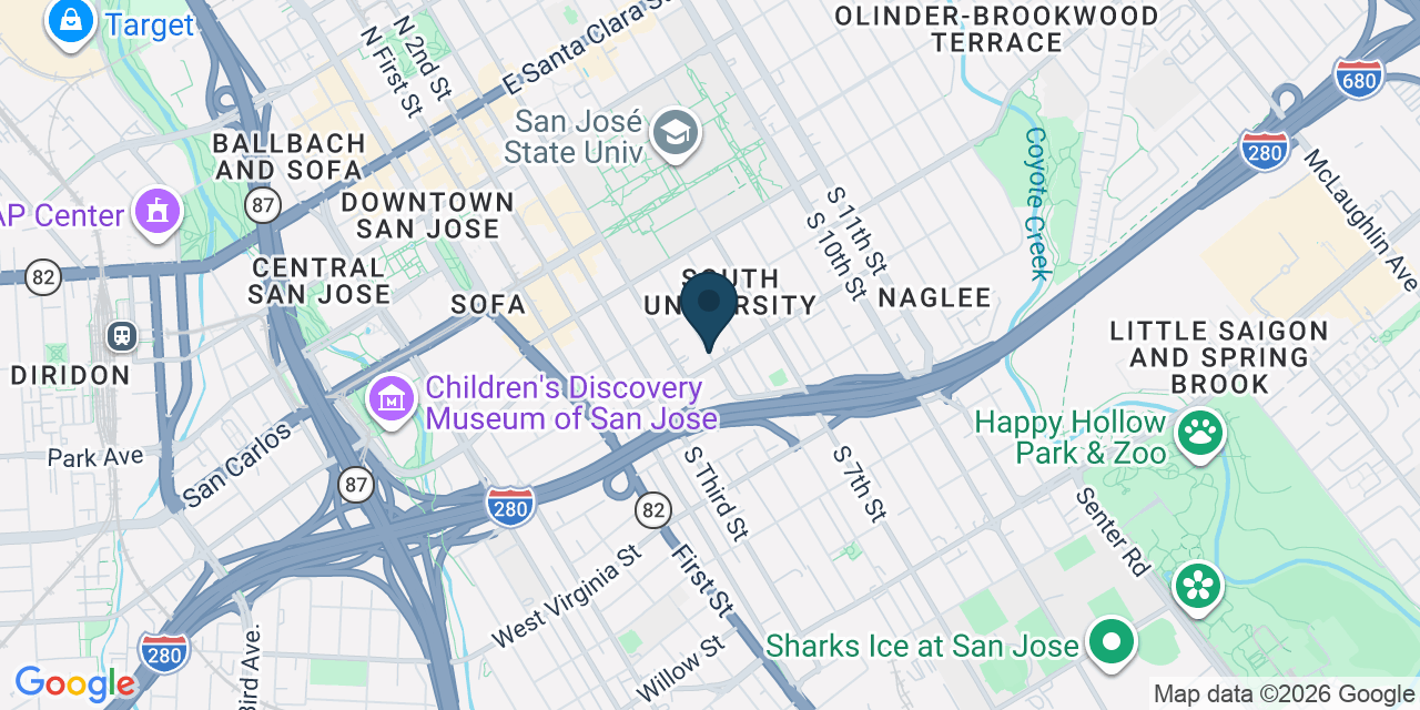 Map showing San Jose, Santa Clara County, CA