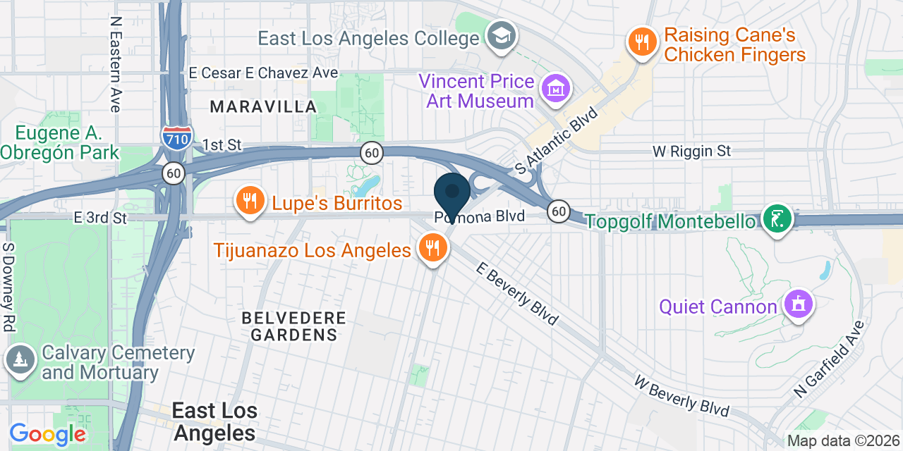 Map showing Los Angeles County, CA