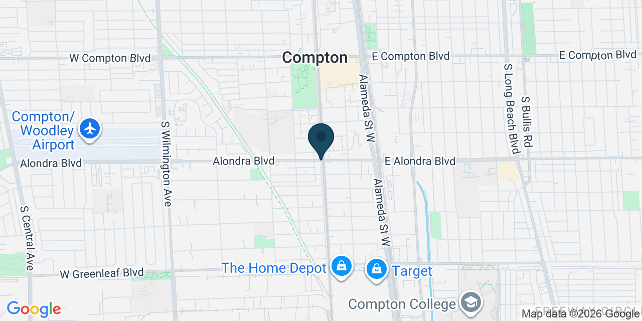 Map showing Los Angeles County, CA