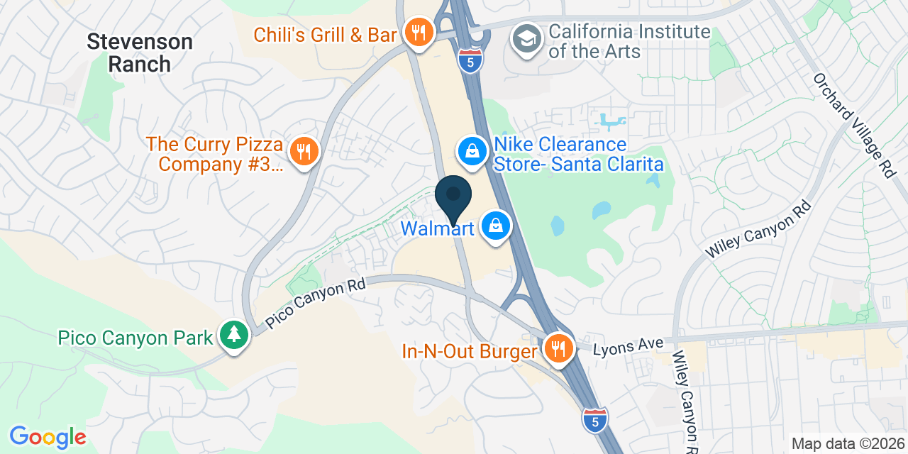 Map showing Stevenson Ranch, Los Angeles County, CA