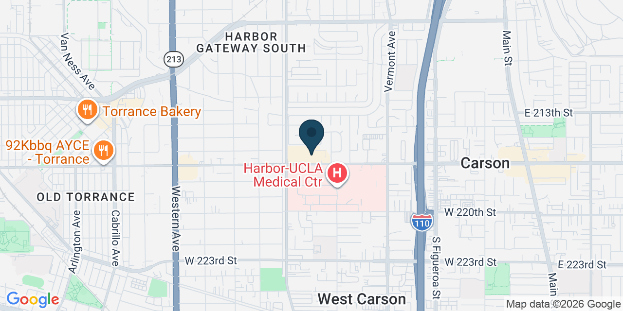 Map showing Torrance, Los Angeles County, CA