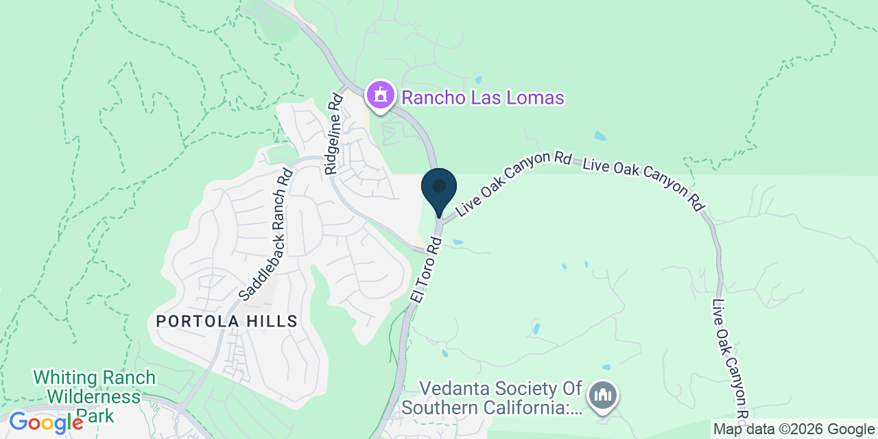 Map showing Lake Forest, Orange County, CA