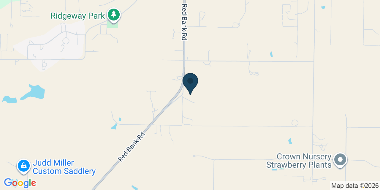 Map showing Red Bluff, Tehama County, CA