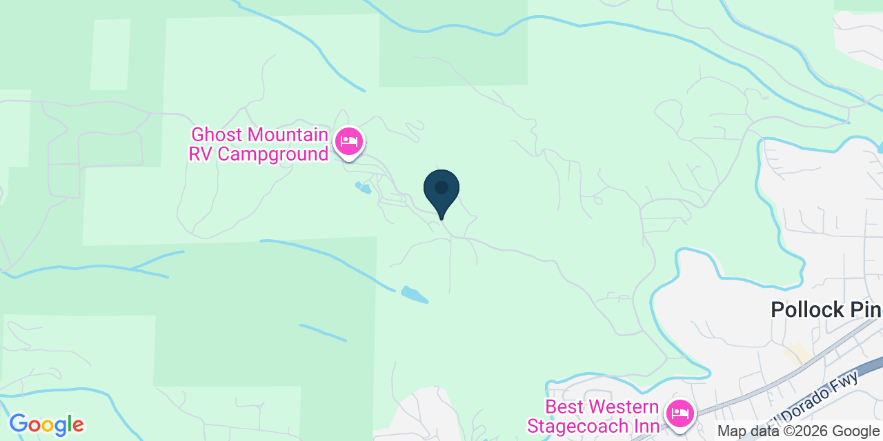 Map showing El Dorado County, CA