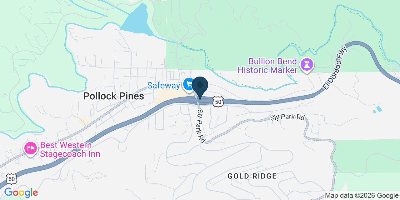 Map showing Pollock Pines, El Dorado County, CA