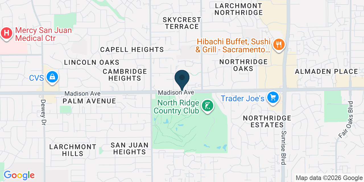Map showing Sacramento County, CA