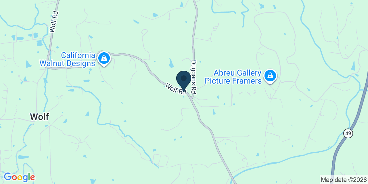 Map showing Nevada County, CA