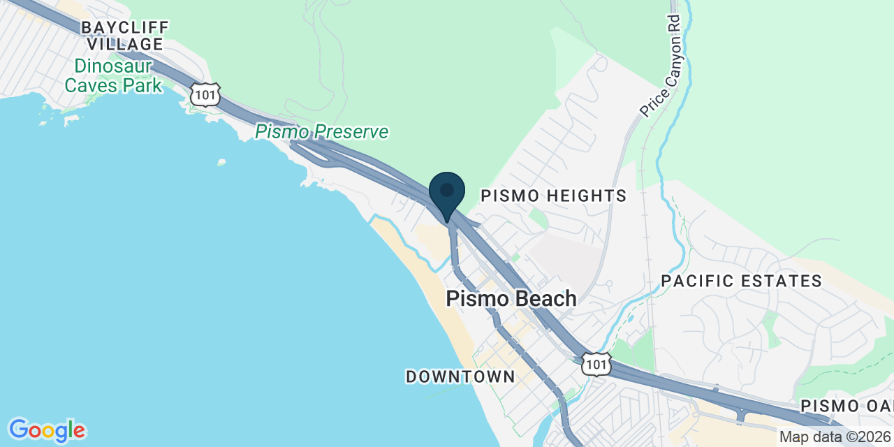 Map showing Pismo Beach, San Luis Obispo County, CA