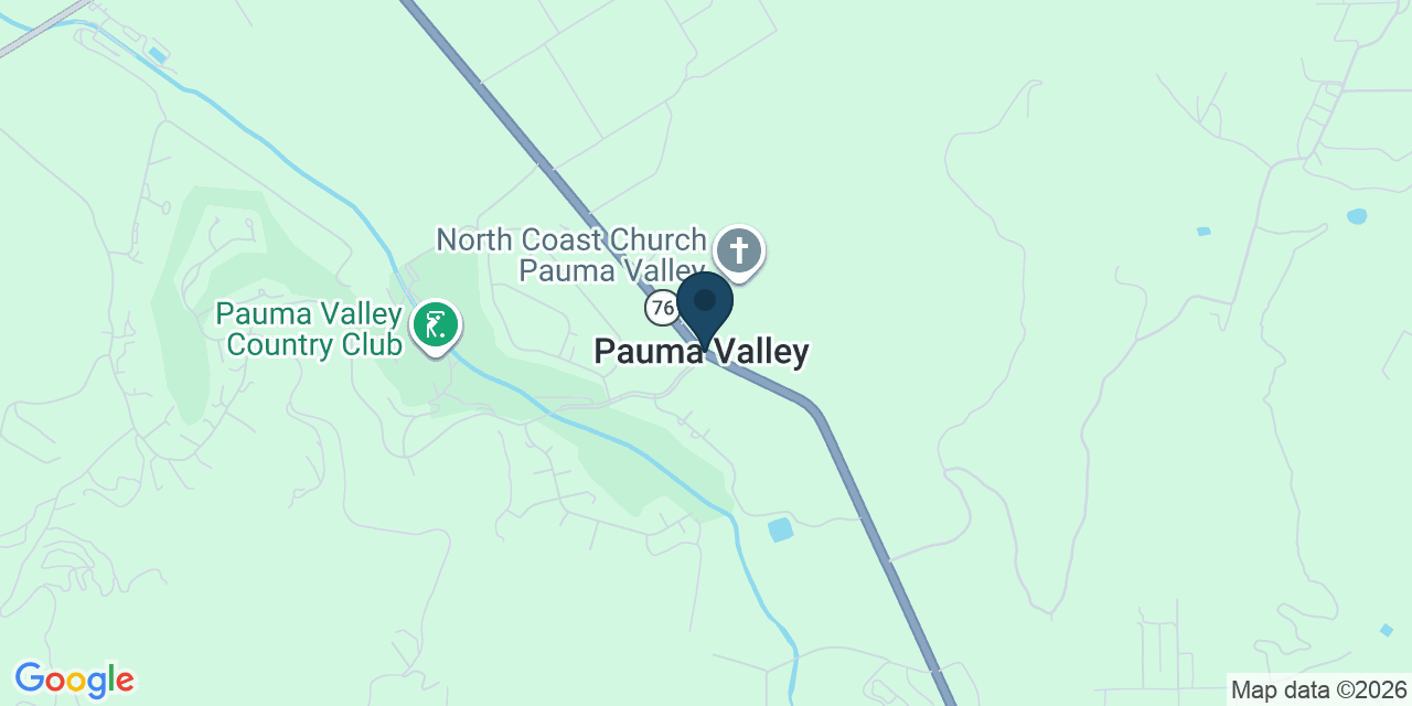 Map showing San Diego County, CA
