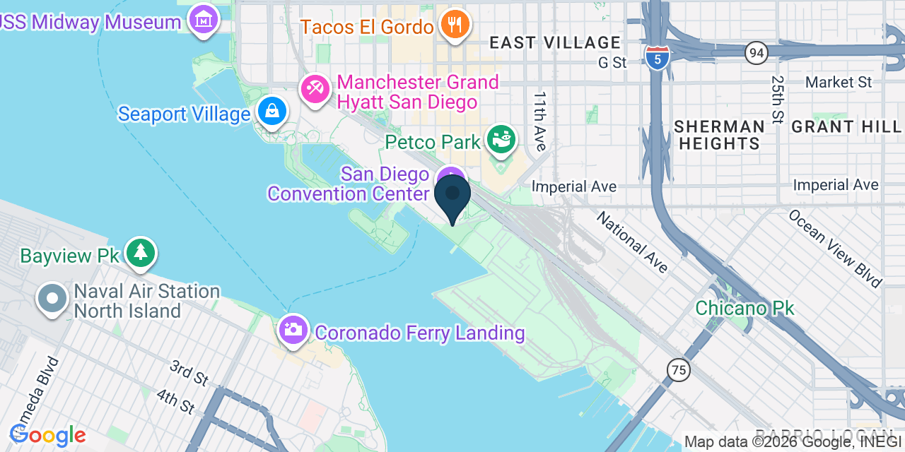 Map showing San Diego, San Diego County, CA