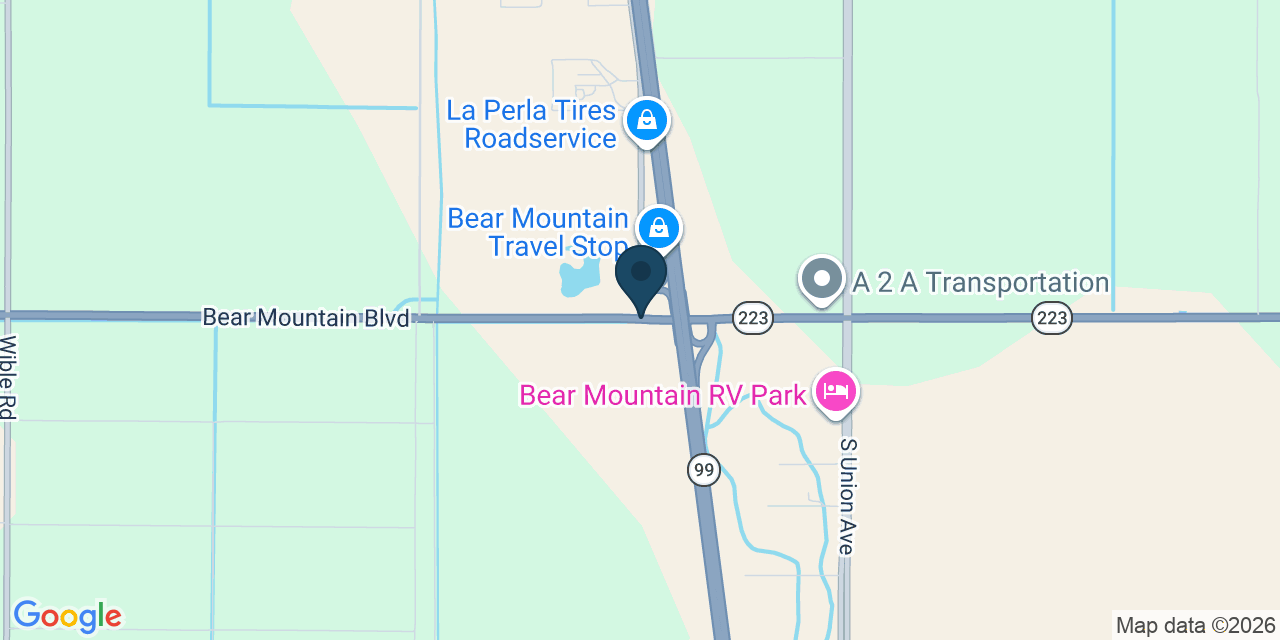Map showing Kern County, CA