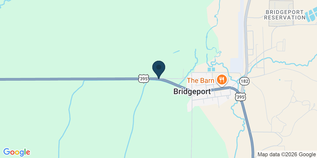 Map showing Bridgeport, Mono County, CA